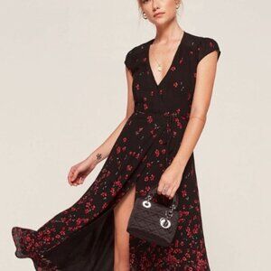 NWOT RARE Reformation Carina Midi Wrap Dress Floral XS $218